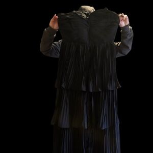 Elegant Black Tiered Evening Dress